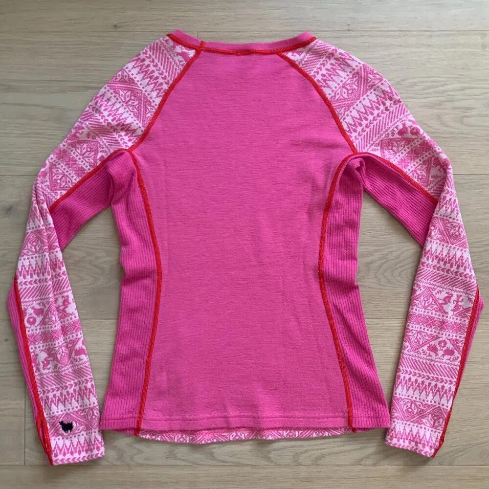 NWOT Kari Traa 100% Merino Wool Baselayer Tale Sweater Sweet Pink Women's S - Picture 7 of 11